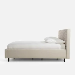 Łóżka Tapicerowane|Łóżka|inny Łóżko tapicerowane kremowe LAURA ALTO 140x200 cm