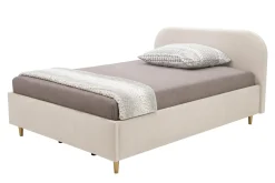 Łóżko tapicerowane na złotych nogach SANTADI 90x200 cm
