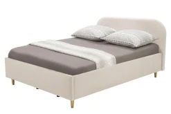 Łóżka Tapicerowane|Łóżka| Łóżko tapicerowane na złotych nogach SANTADI 160x200 cm