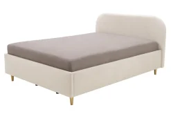 Łóżka Tapicerowane|Łóżka| Łóżko tapicerowane na złotych nogach SANTADI 160x200 cm