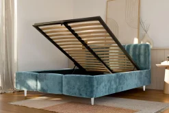 Łóżka Tapicerowane|Łóżka|inny Łóżko tapicerowane niebieskie ERICA ALTO 140x200 cm