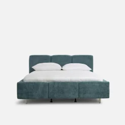 Łóżka Tapicerowane|Łóżka|inny Łóżko tapicerowane niebieskie ERICA ALTO 140x200 cm