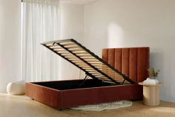 inny Łóżko tapicerowane pomarańczowe SOFIA CORTO 180x200 cm