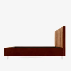 inny Łóżko tapicerowane pomarańczowe SOFIA ALTO 160x200 cm