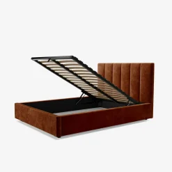 inny Łóżko tapicerowane pomarańczowe SOFIA CORTO 160x200 cm