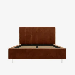 inny Łóżko tapicerowane pomarańczowe SOFIA ALTO 140x200 cm