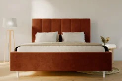 inny Łóżko tapicerowane pomarańczowe SOFIA ALTO 180x200 cm