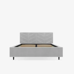Łóżka Tapicerowane|Łóżka|inny Łóżko tapicerowane popielate VIVIANE ALTO 160x200 cm