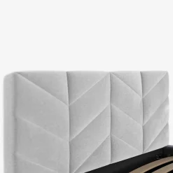 Łóżka Tapicerowane|Łóżka|inny Łóżko tapicerowane popielate VIVIANE ALTO 160x200 cm