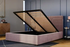 Łóżka Tapicerowane|Łóżka|inny Łóżko tapicerowane różowe KARINA CORTO 160x200 cm