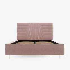 inny Łóżko tapicerowane różowe KARINA ALTO 140x200 cm