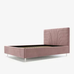 inny Łóżko tapicerowane różowe KARINA ALTO 180x200 cm