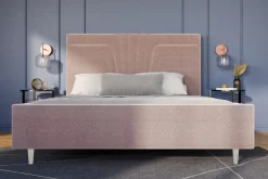 inny Łóżko tapicerowane różowe KARINA ALTO 180x200 cm