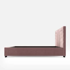 inny Łóżko tapicerowane różowe KARINA CORTO 140x200 cm