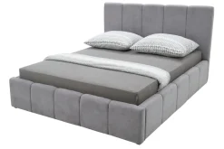 Łóżko tapicerowane szare ASTORIA 160x200 cm