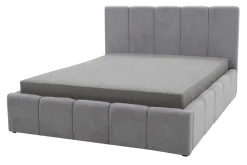 Łóżko tapicerowane szare ASTORIA 160x200 cm