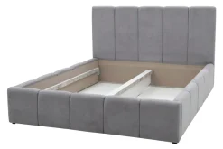 Łóżko tapicerowane szare ASTORIA 160x200 cm