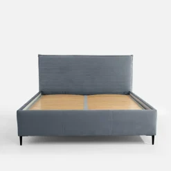 Łóżka Tapicerowane|Łóżka|inny Łóżko tapicerowane szare LIVA FULL 140x200 cm