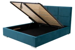 Łóżka Tapicerowane|Łóżka| Łóżko tapicerowane welurowe FABRIZZIO MAXI P 160x200 ze stelażem i pojemnikiem