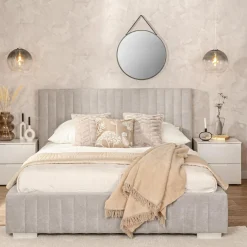 Łóżka Tapicerowane|Łóżka| Łóżko tapicerowane z pojemnikiem SARAH II 140x200 cm