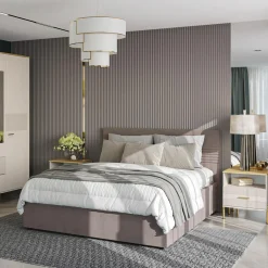 Esteti Łóżko tapicerowane z pojemnikiem RUBEN 160x200 cm