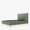 inny Łóżko tapicerowane zielone FELICIA ALTO 180x200 cm