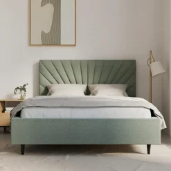 Łóżka Tapicerowane|Łóżka|inny Łóżko tapicerowane zielone FELICIA ALTO 160x200 cm