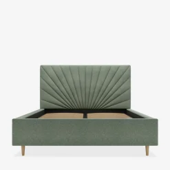 inny Łóżko tapicerowane zielone FELICIA ALTO 140x200 cm