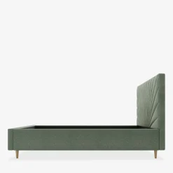 inny Łóżko tapicerowane zielone FELICIA ALTO 140x200 cm