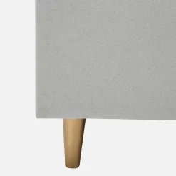 inny Łóżko welurowe szare SANTADI 120x200 cm