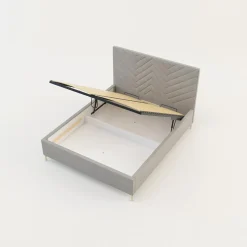 Łóżka Tapicerowane|Łóżka| Łóżko welurowe tapicerowane z pojemnikiem PINO 160x200 cm