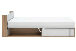 Dzieci LENART Łóżko z materacem i pojemnikiem 90 cm lewe IMOLA