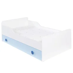 Dzieci Łóżko z materacem niebieskie TOP BABY 80x160