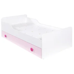 Dzieci Łóżko z materacem różowe TOP BABY 80x160
