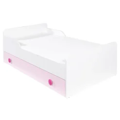 Dzieci Łóżko z materacem różowe TOP BABY 80x160