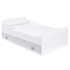 Dzieci Łóżko z materacem szare TOP BABY 80x160