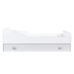 Dzieci Łóżko z materacem szare TOP BABY 80x160