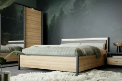 Łóżka|FORTE Łóżko z oświetleniem HIGH ROCK 160X200