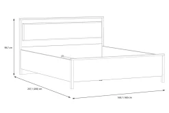 Łóżka|FORTE Łóżko z oświetleniem HIGH ROCK 160X200