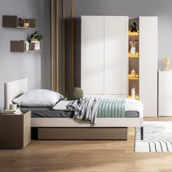 Dzieci LENART Łóżko z pojemnikiem i stelażem SIGMA 90x200 cm