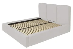 Łóżka Tapicerowane|Łóżka|inny Łóżko z pojemnikiem jasnoszare CHIARA 160x200 cm