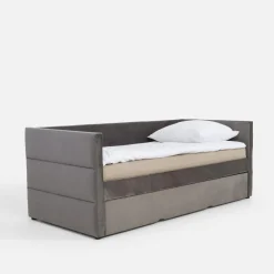 Dzieci inny Łóżko z szufladą do spania ciemnoszare FORTINE 90x200