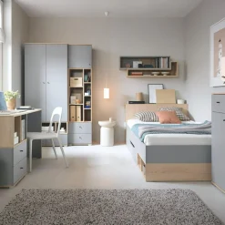 Łóżka|Łóżka Dziecięce|inny Łóżko z szufladą i półkami ORO 120x200