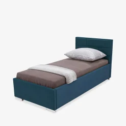 Łóżka Tapicerowane|Łóżka|inny Łóżko ze stelażem granatowe SANTE 120x200 cm