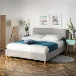 Łóżka Tapicerowane|Łóżka| Łóżko ze stelażem HADSELA 160x200 cm