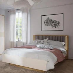 Łóżka|FORTE Łóżko ze stelażem i oświetleniem RANKIN 160x200