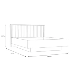 Łóżka|FORTE Łóżko ze stelażem i oświetleniem RANKIN 160x200