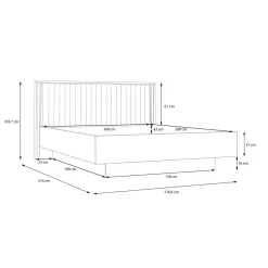 Łóżka|FORTE Łóżko ze stelażem i oświetleniem RANKIN 160x200