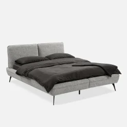 Łóżka|Instilo Łóżko ze stelażem jasnoszare VERDE 160x200 cm