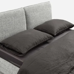 Łóżka|Instilo Łóżko ze stelażem jasnoszare VERDE 160x200 cm